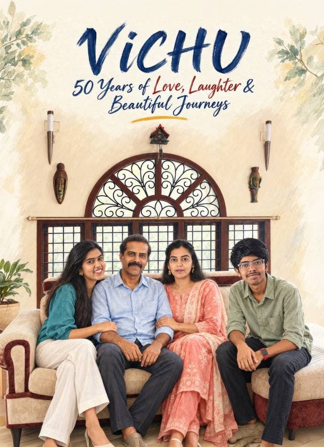 Vichu - 50 Years of Love, Laughter and Beautiful Journeys, a DearStory family legacy memoir.