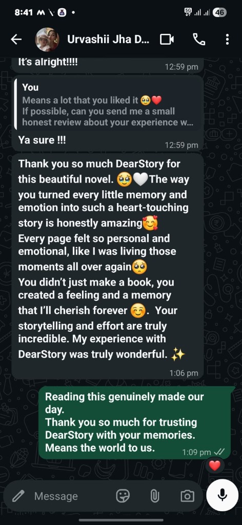 Urvashii Jha Review WhatsApp Chat Screenshot